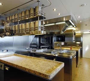 Ship's Galley On Yacht ATHENA