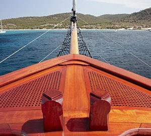 Ship's Bow On Board Yacht IRAKLIS L