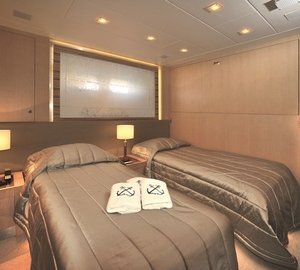 Twin Bed Stateroom On Board Yacht ESPRESSO