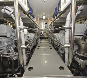Engine Area Aboard Yacht ESPRESSO
