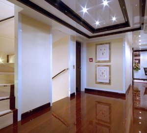 Hallway On Board Yacht OXYGEN