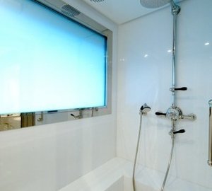 Showering Area On Board Yacht OXYGEN