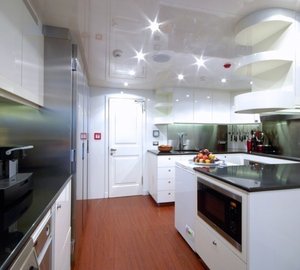 Ship's Galley On Yacht OXYGEN