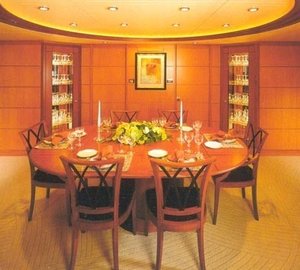 Eating/dining Saloon Aboard Yacht HERCULINA