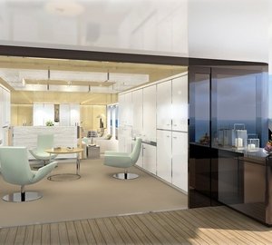 Exterior / Interior: Yacht LA PELLEGRINA's Artist Rendering Captured