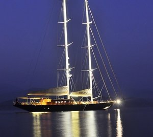 Evening Lighting On Yacht REGINA