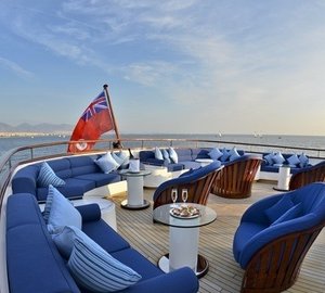 Top Deck Aft Sitting Aboard Yacht MESERRET II