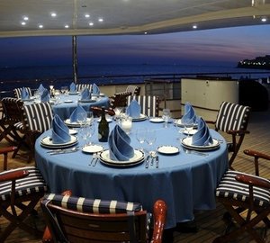 Top Deck Aft Eating/dining On Board Yacht MESERRET II