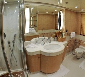 Guest's Stateroom Bath On Board Yacht MESERRET II