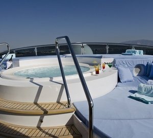 Sunshine Deck Jacuzzi Pool On Yacht MESERRET II