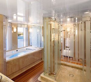 Main Master Bath And Shower On Yacht SYCARA V