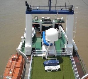 Profile Of Deck On Board Yacht SARSEN