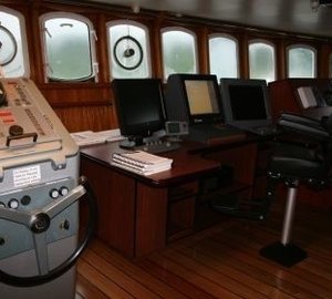 Helm: Yacht SARSEN's Bridgedeck Image