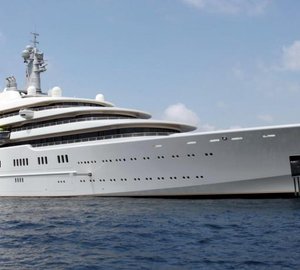 Mega Yacht Eclipse Moored In Antibes