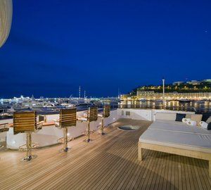 Sun Deck Drinks Bar Aboard Yacht NOBLE HOUSE