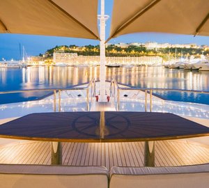 Night Time: Yacht NOBLE HOUSE's Sun Deck Captured