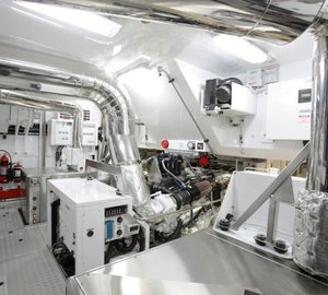 Engine Area Aboard Yacht Q