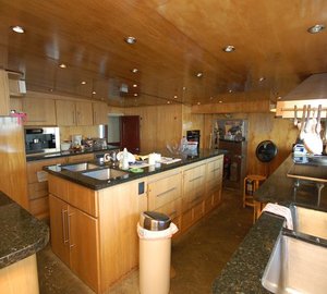 Ship's Galley On Board Yacht STARGAZER
