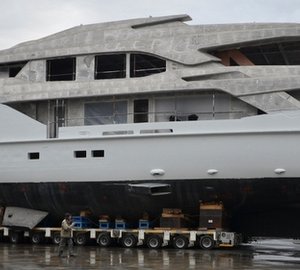 1-54m motor yacht C24 1 (M54) under construction at Mondo Marine