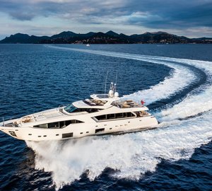 1-Ferretti Custom Line 108 VARDAR underway