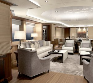 1-Luxury yacht MARGARITA - salon dining