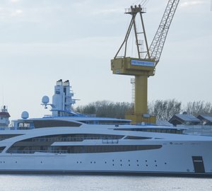 101m mega yacht V853 launched by Kusch Yachts
