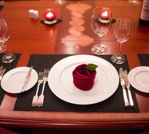 18 Dining in style aboard luxury superyacht Kamaxitha - Photo by Cory Silken