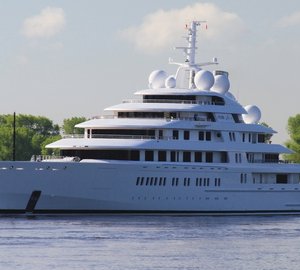 180m Lurssen mega yacht AZZAM - Image credit to DiFoo