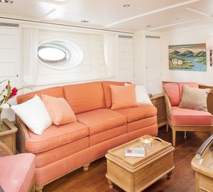 24  Royal Huisman Sailing Yacht Pumula - lower salon - Photo by Cory Silken