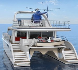 24m Jutson Exploration HeliCat Yacht - aft view
