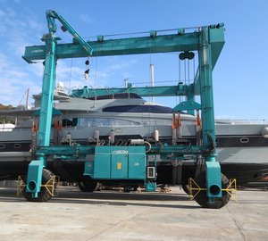 31m Bilgin motor yacht April at KRM Yacht - Hauling