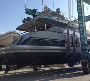 31m Bilgin super yacht April at KRM Yacht - Hauling