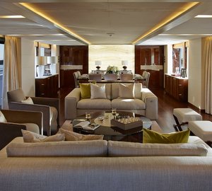 40M Hull 4 Yacht X5 - Main Deck Saloon - Photo credit to Princess Yachts International plc