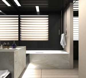 8 Super yacht Mangusta 148 Oceano Master Cabin Bathroom