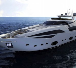 A Ferretti Custom Line 100 yacht - same model as the yacht Morning Star