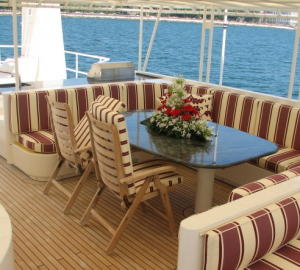 AB NORMAL superyacht outside dining area