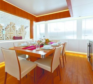 AB116 superyacht Diamond-Dining