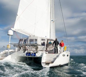 Aboard catamaran WHY NOT