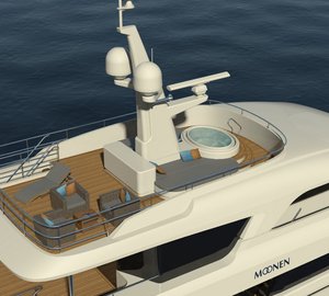 Aerial view of super yacht Martinique