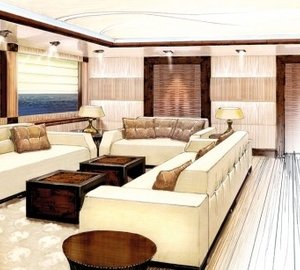 Amels 199 Superyacht Highly sociable Main Deck Saloon