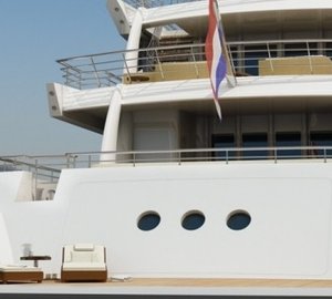 Amels 199 Superyacht Low Swim Platform and Large Transom Door