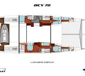 BCY 78 Yacht - Lower deck