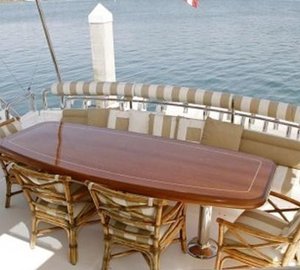 BELISARIUS -  Aft Deck Dining