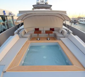 Bilgin 132 luxury yacht M bow section