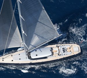 Blue Papillon superyacht - Top View - Photo by Flypictures