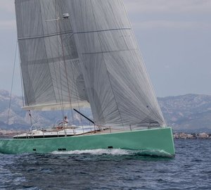 Brenta 80 DC luxury yacht COOL BREEZE under sail - Photo by J. Renedo
