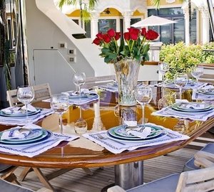 CAROBELLE - Alfresco dining aft deck