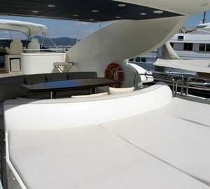 CASPIAN KING -  Sunpad on Flybridge