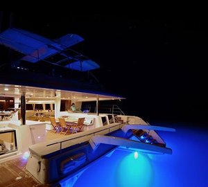 Catamaran ENIGMA -  Lights at Night