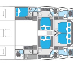 Catamaran EWHALA -  Accommodation Layout